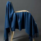 Cashmere-Blend Throw Blanket with Fringe for Couch, Bed, and Home Decor