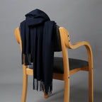 Cashmere-Blend Throw Blanket with Fringe for Couch, Bed, and Home Decor