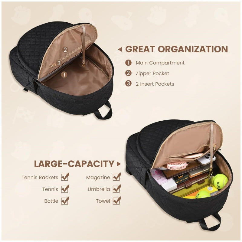 Tennis Backpack with Insulated Compartments and Multiple Pockets