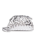 Textured Woven Leather Handheld Clutch