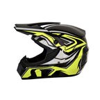 Full-Face Motocross Helmet with Extended Visor and Reinforced Chin Guard