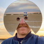 Round Mirrored Full-Face Costume Mask for Parties, Carnivals & Photo Projects