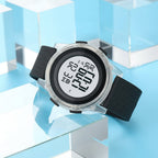 Ultra-Thin Digital Sports Watch for Men, Stainless Steel, 50m