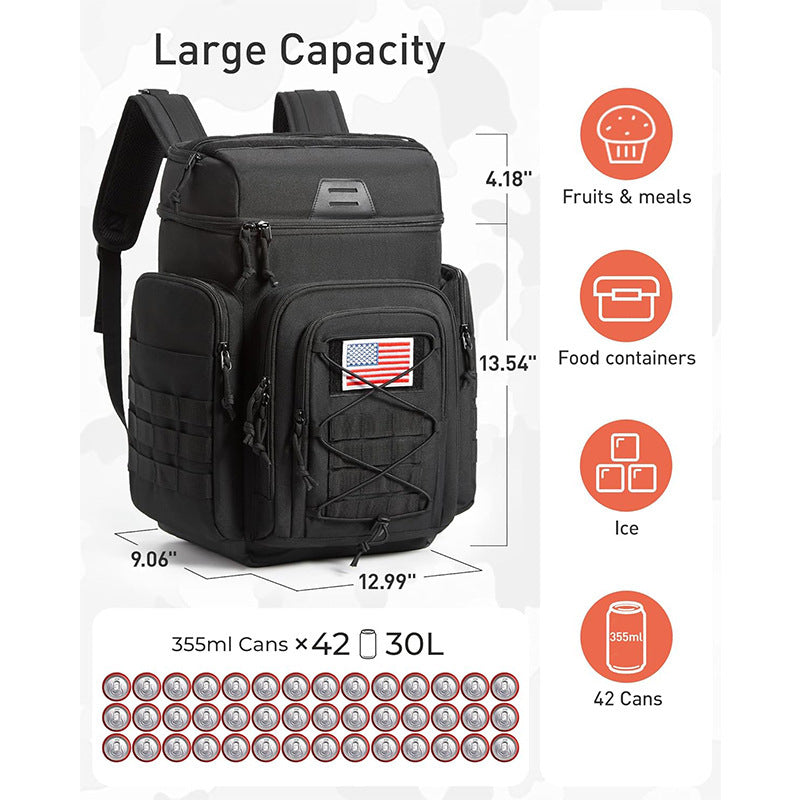 Insulated Tactical Cooler Backpack with MOLLE Webbing