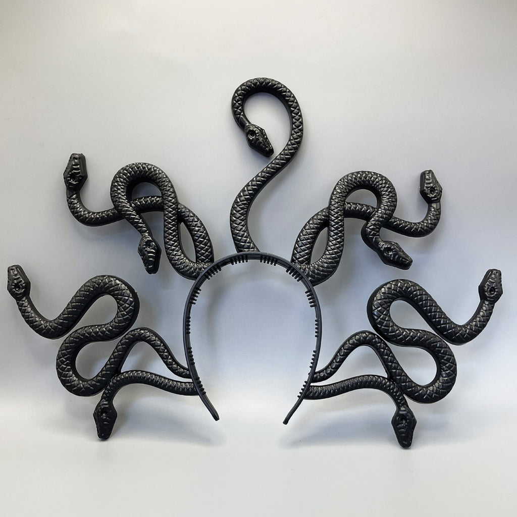 Medusa-Inspired 3D Snake Headband, Plastic Costume Accessory