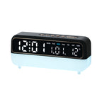 Radio-Controlled Digital Alarm Clock with Date and Temperature Display