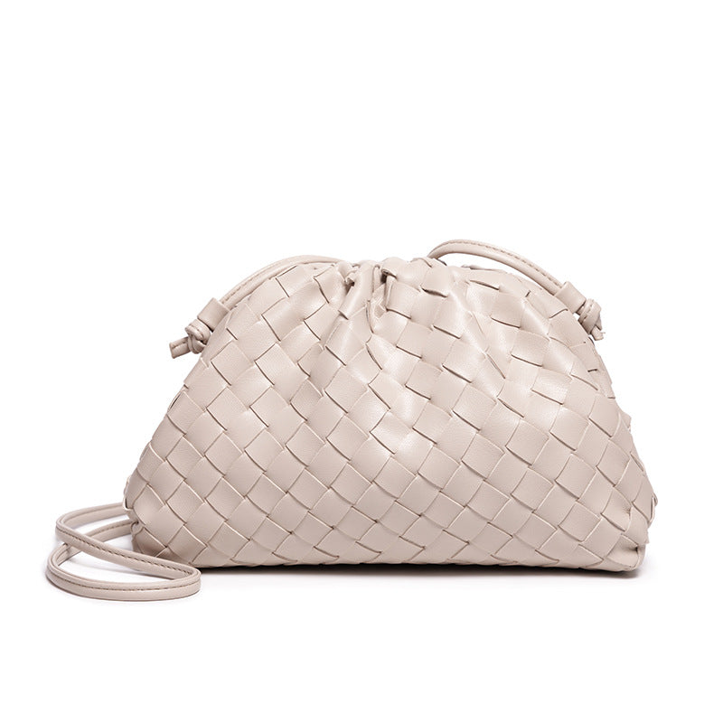 Textured Woven Leather Handheld Clutch