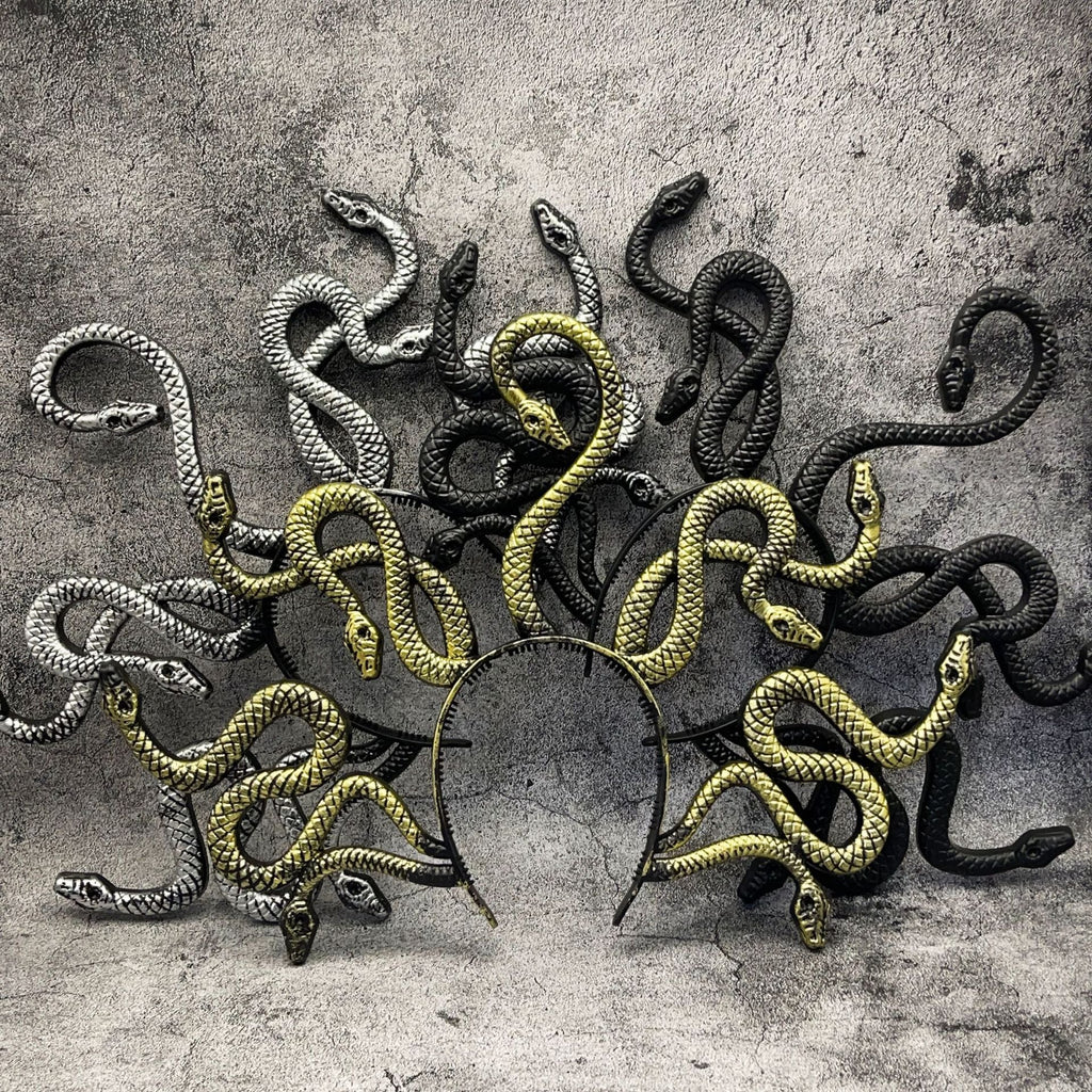Medusa-Inspired 3D Snake Headband, Plastic Costume Accessory
