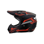 Full-Face Motocross Helmet with Extended Visor and Reinforced Chin Guard