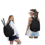 Sporty Tennis Backpack with Racket, Ball, and Exterior Pockets