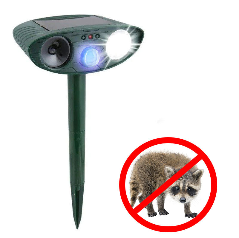 Solar Ultrasonic Animal Repeller with 110° PIR Sensor for Outdoor Gardens
