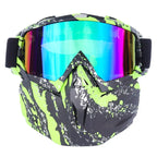 2-in-1 Ski Goggles and Mask with TPU Frame, PC Lens and Adjustable Strap