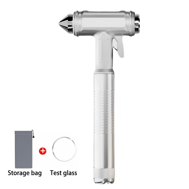 All-Metal Car Safety Hammer with Seat Belt Cutter, 5.9 x 1.8 x 1 in
