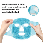 Reusable Hot and Cold Full-Face Gel Bead Therapy Mask with Eye Compress