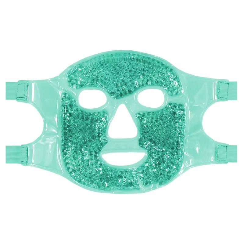 Reusable Hot and Cold Full-Face Gel Bead Therapy Mask with Eye Compress