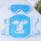 Reusable Hot and Cold Full-Face Gel Bead Therapy Mask with Eye Compress