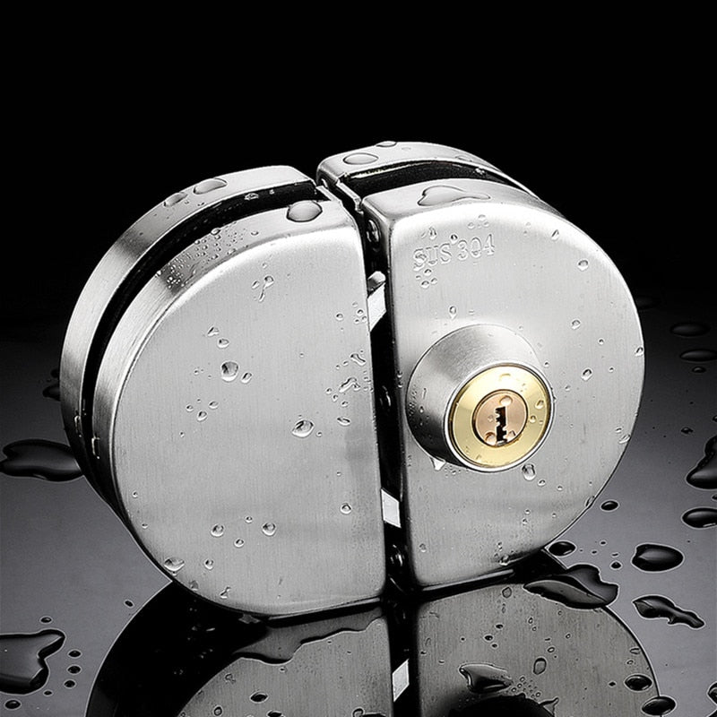 Sliding Glass Door Lock, Stainless Steel, 10–14 mm Glass