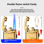 Dual Flame Metal Lighter, 42x15x72mm