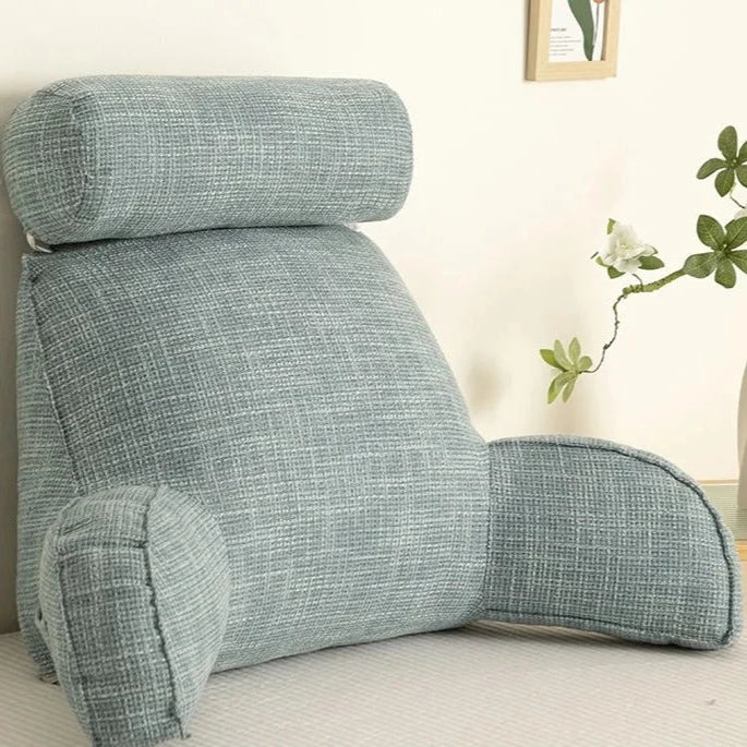 Ergonomic Back Cushion with Adjustable Headrest and Armrests