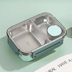 Insulated Stainless Steel Bento Lunch Box, Stackable, 18 × 12 × 12 cm