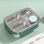 Insulated Stainless Steel Bento Lunch Box, Stackable, 18 × 12 × 12 cm