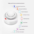 WiFi Smoke and Heat Detector with 85 dB Alarm, ABS, 8.0 cm