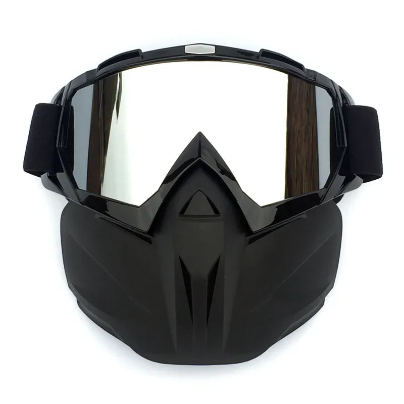 2-in-1 Ski Goggles and Mask with TPU Frame, PC Lens and Adjustable Strap