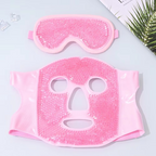 Reusable Hot and Cold Full-Face Gel Bead Therapy Mask with Eye Compress