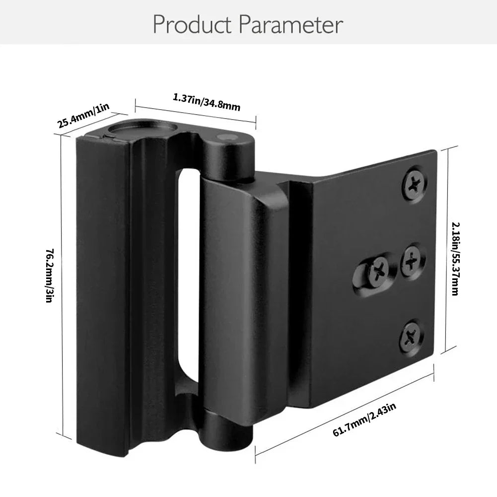 Aluminum Alloy Child Safety Door Latch, 33 × 23 cm
