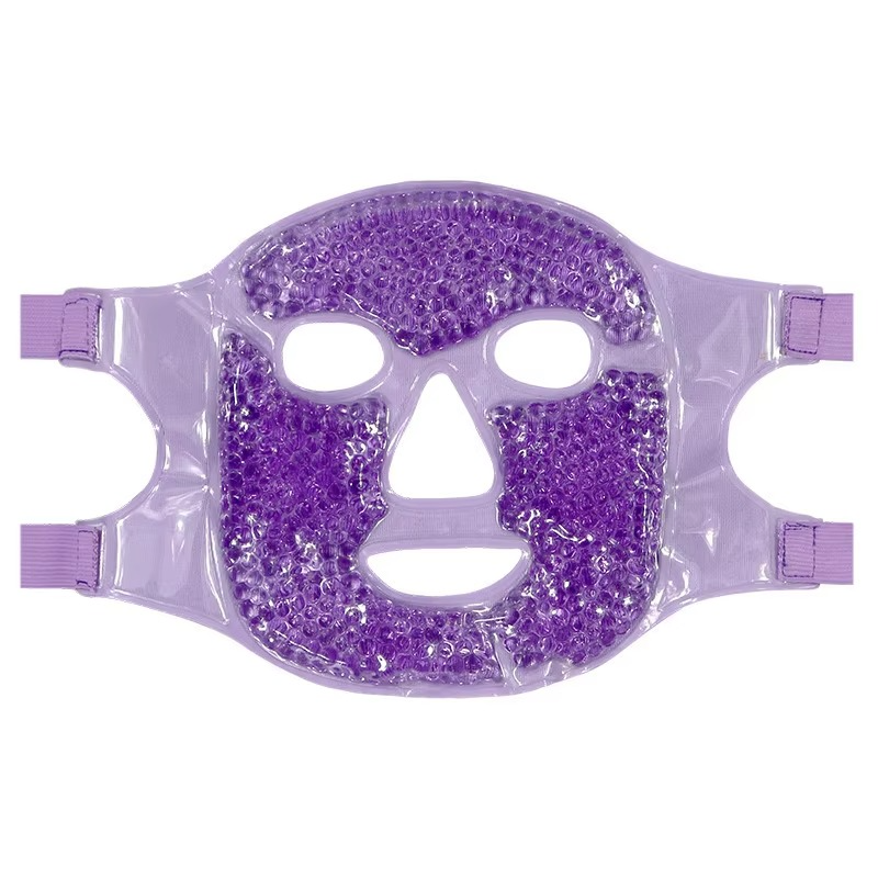 Reusable Hot and Cold Full-Face Gel Bead Therapy Mask with Eye Compress