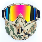 2-in-1 Ski Goggles and Mask with TPU Frame, PC Lens and Adjustable Strap
