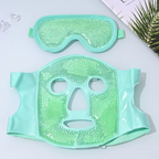 Reusable Hot and Cold Full-Face Gel Bead Therapy Mask with Eye Compress