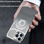 Metal MagSafe Case for iPhone 12–15 Series with Wireless Charging Support