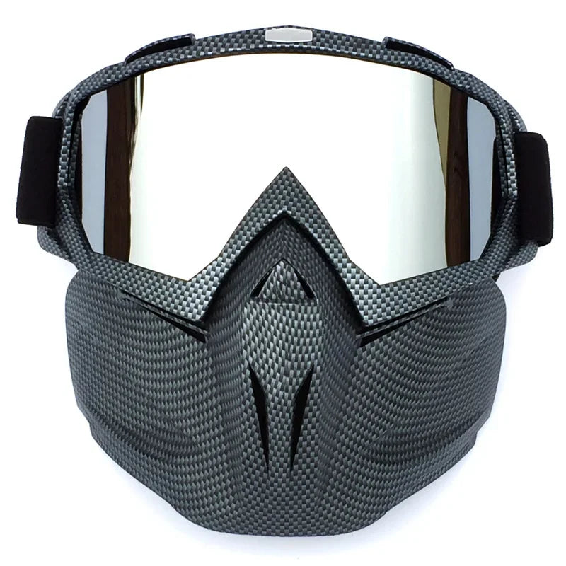 2-in-1 Ski Goggles and Mask with TPU Frame, PC Lens and Adjustable Strap
