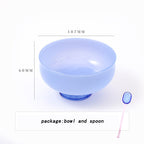Colorful Borosilicate Glass Dessert Bowl with Teaspoon, Ø 10.7 x H 6 cm