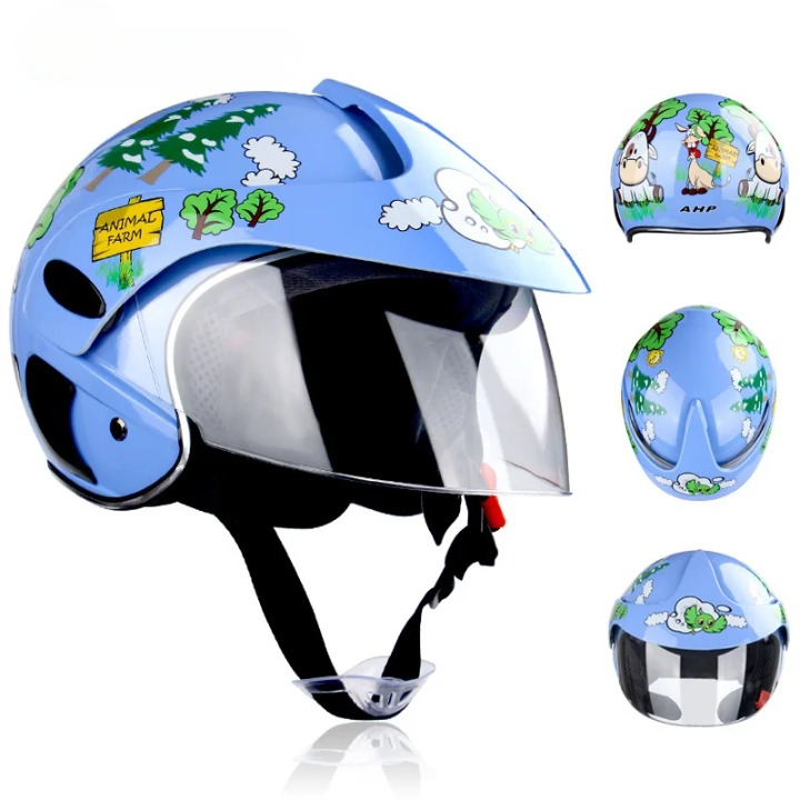 Kids’ Full-Face Motocross Helmet, Ages 3–9, ABS, 48–53 cm