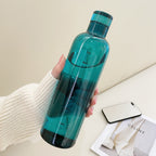 Glass Water Bottle with Printed Time Scale, 500 ml or 750 ml