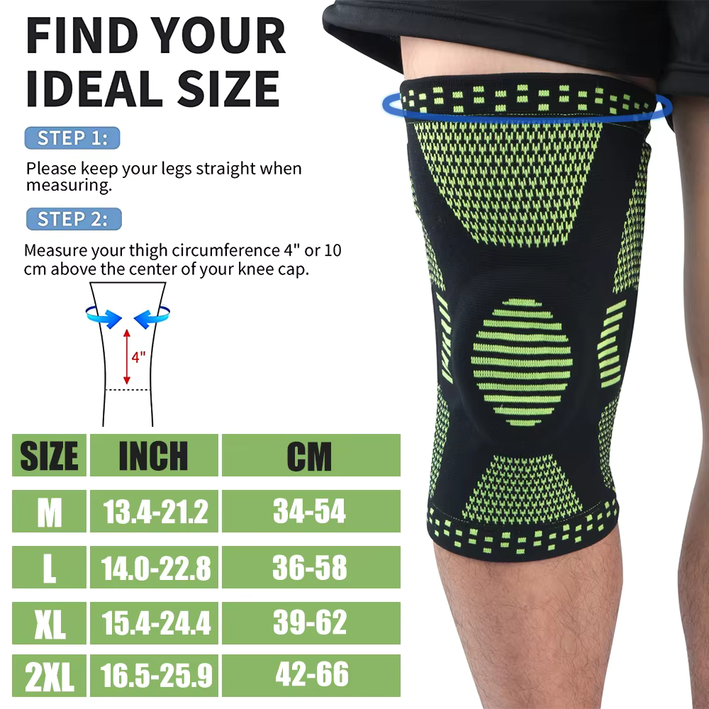FlexiKnee Compression Knee Bandage for Stiffness, Sports and Everyday Support