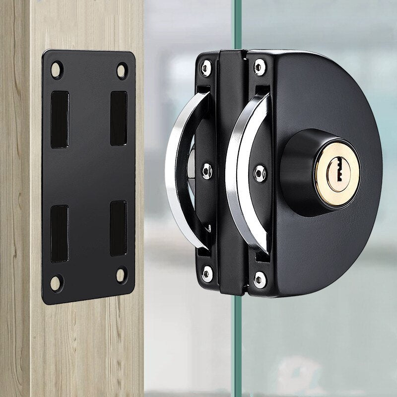 Sliding Glass Door Lock, Stainless Steel, 10–14 mm Glass