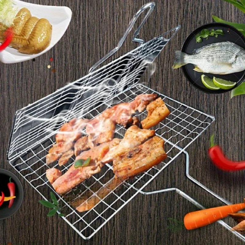 Collapsible Non-Stick Grill Basket for Meat, Fish & Vegetables
