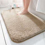 Extra Thick Microfiber Bath Mat, Absorbent with Non-Slip TPR Backing