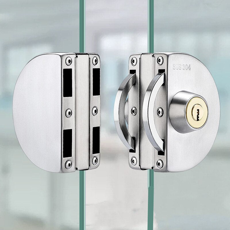 Sliding Glass Door Lock, Stainless Steel, 10–14 mm Glass