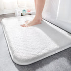 Extra Thick Microfiber Bath Mat, Absorbent with Non-Slip TPR Backing