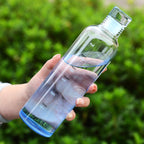 Glass Water Bottle with Printed Time Scale, 500 ml or 750 ml