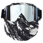 2-in-1 Ski Goggles and Mask with TPU Frame, PC Lens and Adjustable Strap