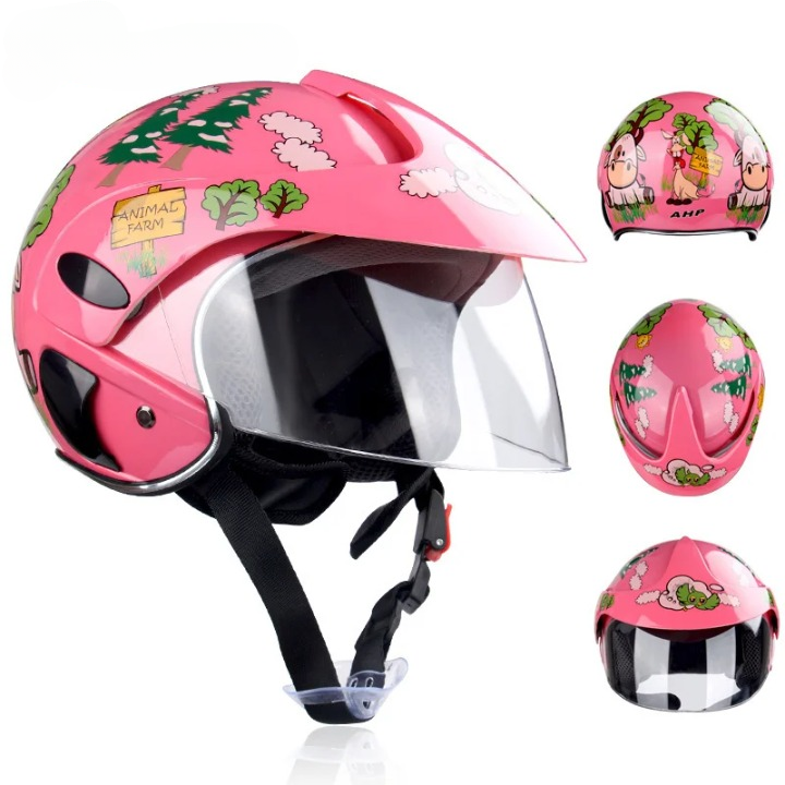 Kids’ Full-Face Motocross Helmet, Ages 3–9, ABS, 48–53 cm