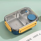 Insulated Stainless Steel Bento Lunch Box, Stackable, 18 × 12 × 12 cm