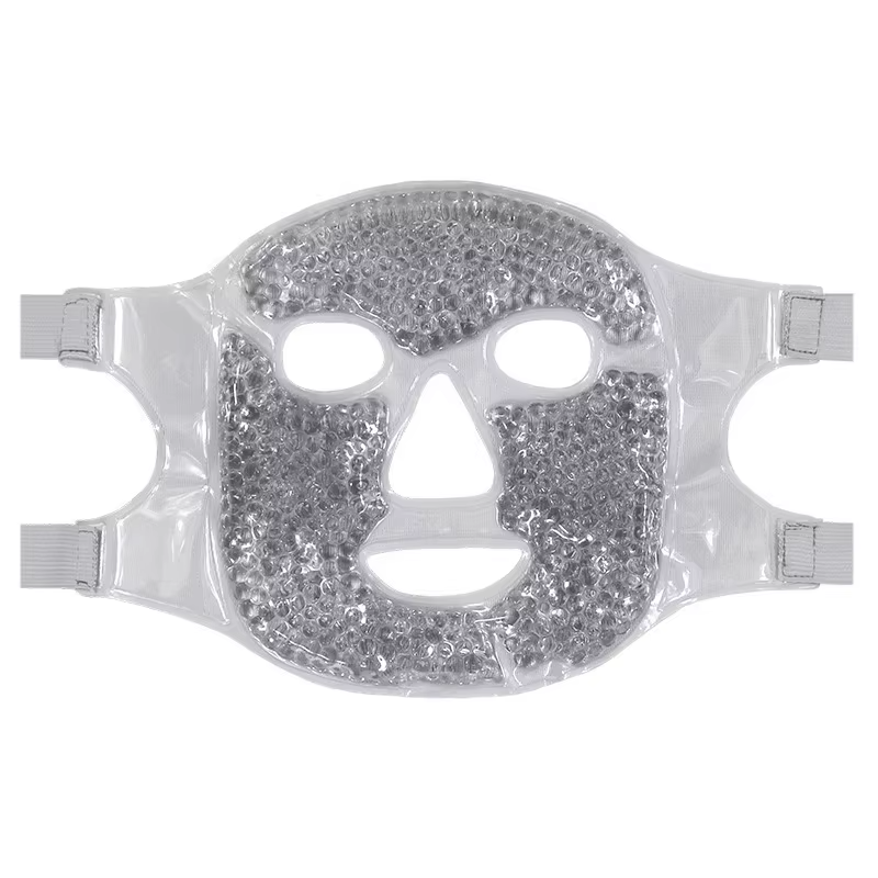 Reusable Hot and Cold Full-Face Gel Bead Therapy Mask with Eye Compress