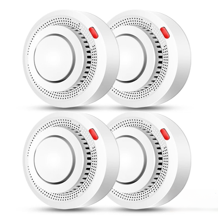 WiFi Smoke and Heat Detector with 85 dB Alarm, ABS, 8.0 cm