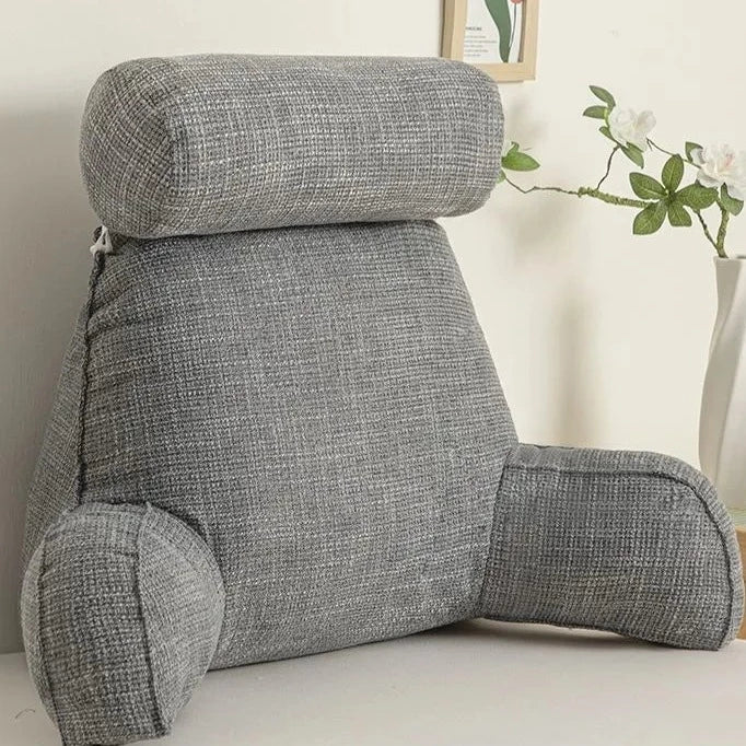 Ergonomic Back Cushion with Adjustable Headrest and Armrests